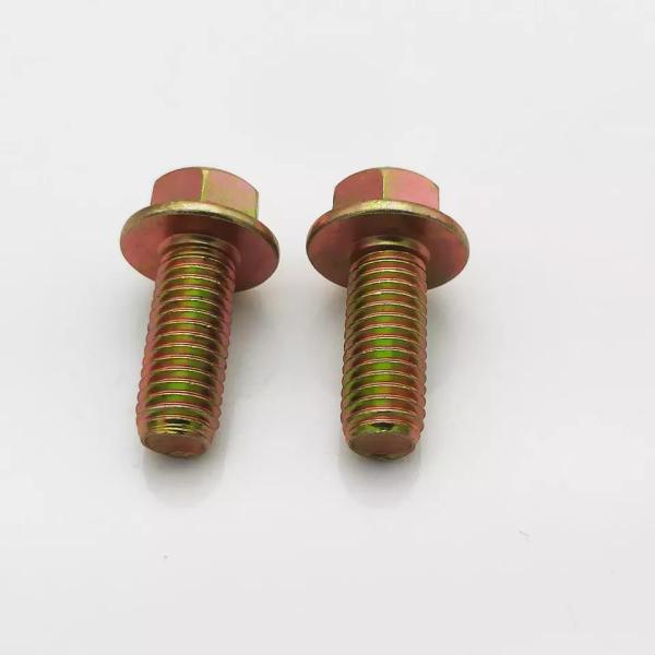Zinc Plated DIN6921 M12 Carbon Steel Hex Head Flange Bolts Metric