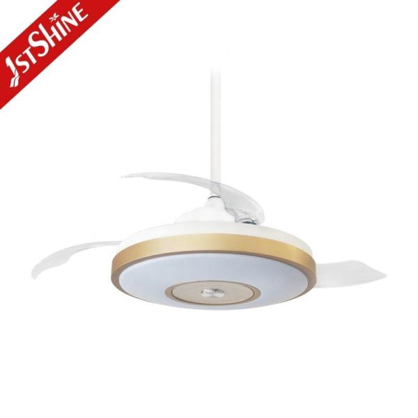 Ventilador de teto de luz noturna multicolor com lâminas ocultas e motor AC de 110-240V/50Hz-60Hz