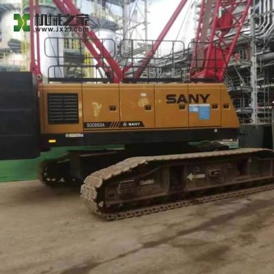 Guindaste de esteiras Sany usado 85 toneladas SCC850A Guindaste de esteiras de segunda mão SCC850A