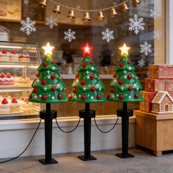 40cm Height Christmas Ground Stake Lights with IP65 Waterproof and Energy-Saving LED for Outdoor Festive Decor