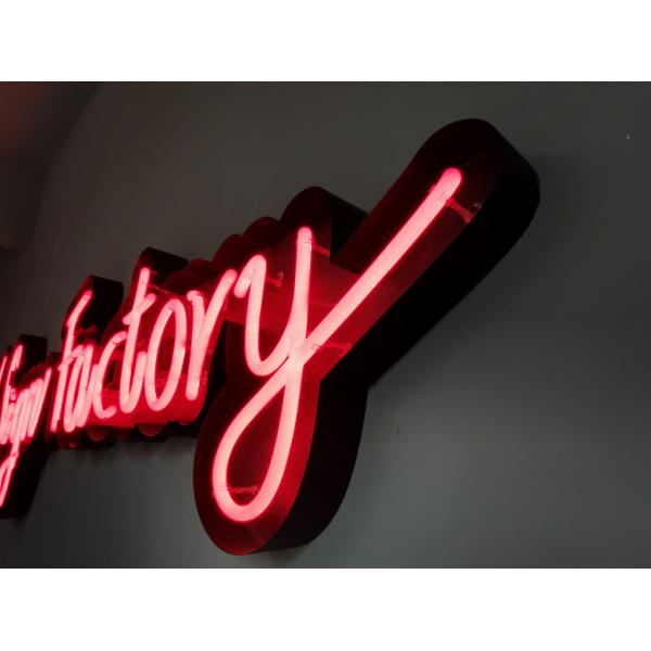 Stainless steel Custom Faux Neon Sign 12mm with metal housing