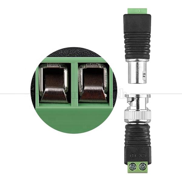 Solderless Screw Terminal Male Female BNC Connector Power Adapter for Cctv Camera Monitor Video Recorder
