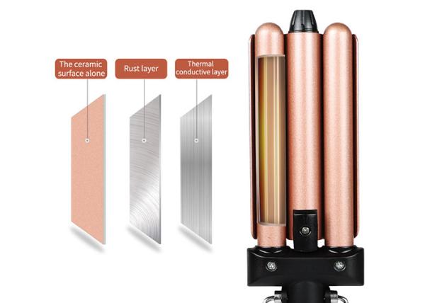 Ouro personalizado do logotipo 60W Mini Mermaid Hair Waver Portable cerâmico