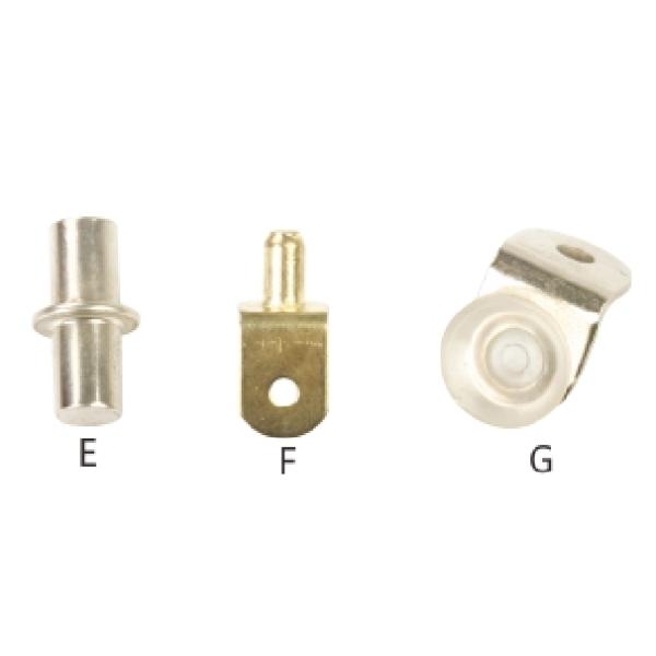 High Strength Glass Shelf Support Customized Size Nickel Chrome Gold Plated