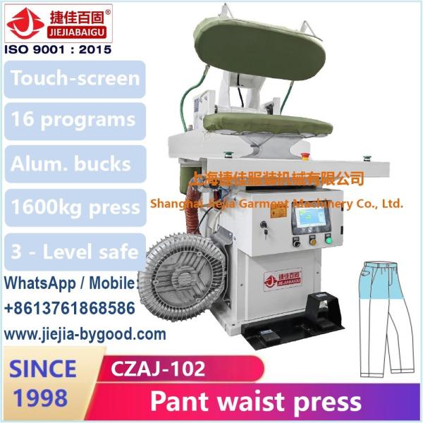 CZAJ-102 High Pressure Trouser Pressing Machine For Clothing Industry Steam Heating System Ironing Equipment
