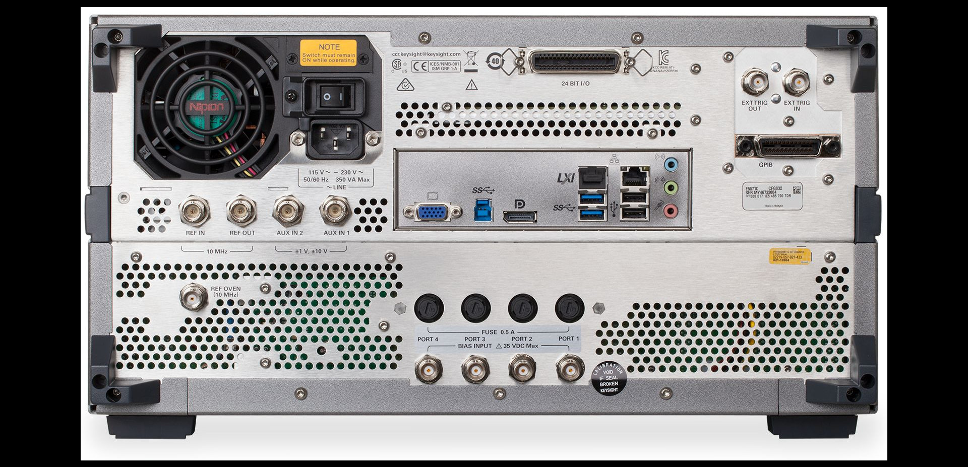 Практически анализатор сети Keysight вектора ENA Agilent E5071C Rackmount
