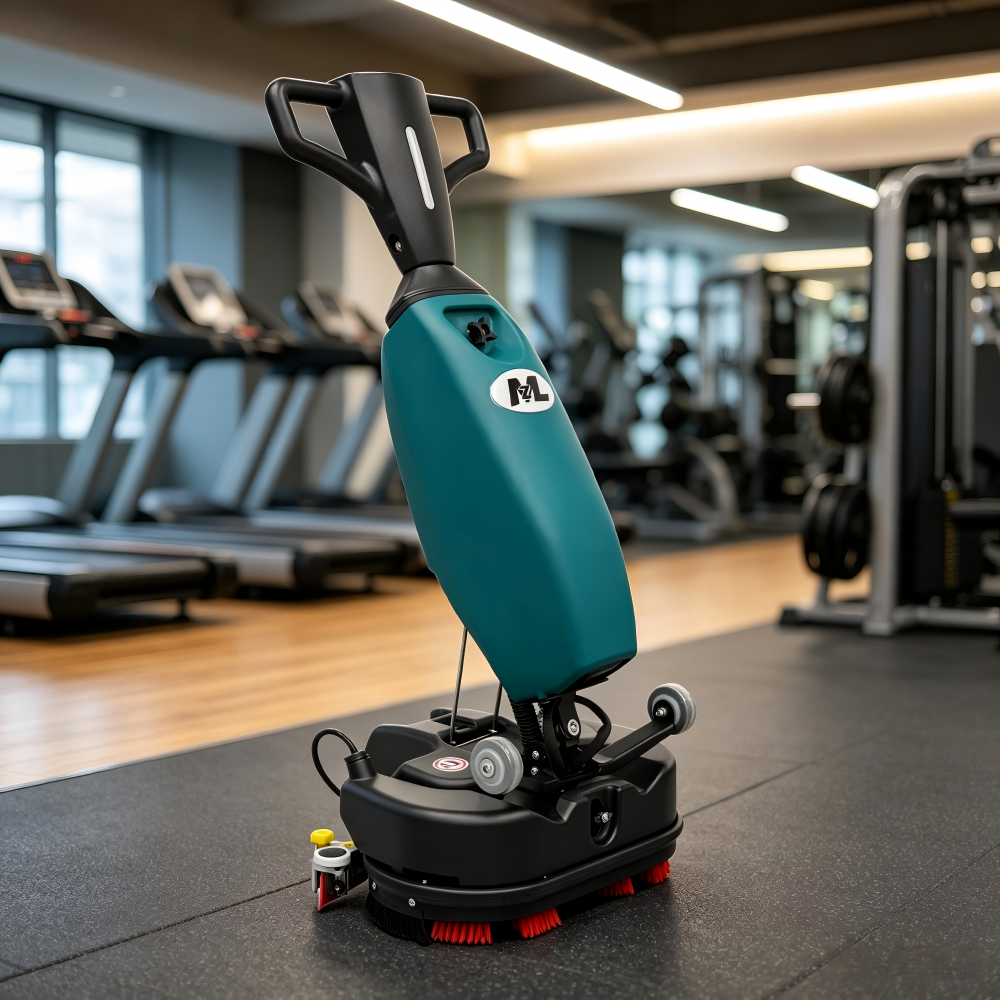 Mini Heavy‑Duty Industrial Floor Scrubber Machine Built‑in 6L Recovery Tank, Applicable to Production Plants and Farm Grounds