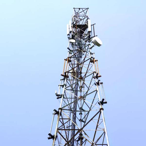 Galvanized Steel Four Legs Lattice Mast BTS Cell Signal Transmission Tower