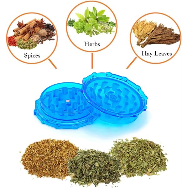 Portable Double Sided Manual Sublimation Herb Grinder With Printable Acrylic Blanks Plastic Small Spice Grinder With Storage