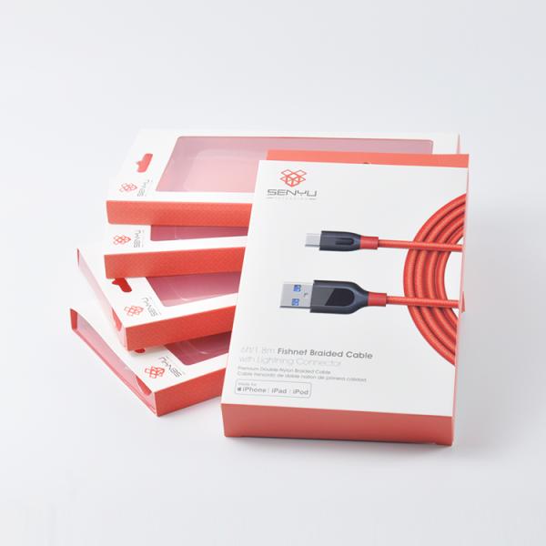 Custom Made Iphone Case Carton Packaging Box Printing With Pet Window