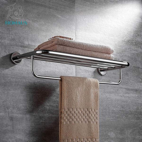 Customized Bathroom Shower Accessories Wall Mounted Two Tier Towel Rack 30KG