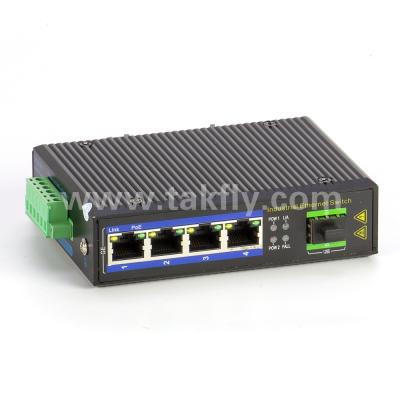 Industrial POE Ethernet Switch 4-Port Gigabit with SFP Slot