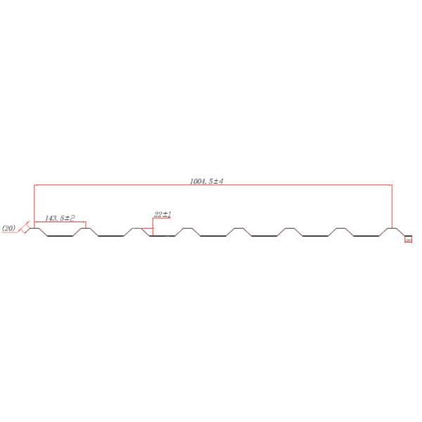 YX22-143.5-1004.5 Roof Panel Roll Forming Machine with Stacker