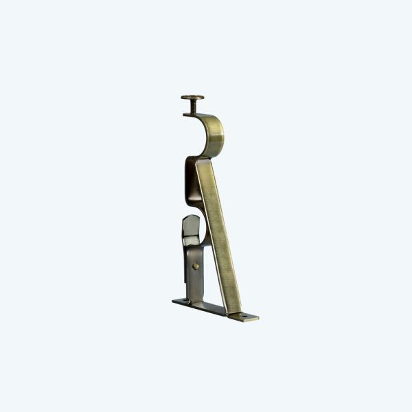 Luxury Extendable Bedroom Aluminium Double Curtain Rod Set With Iron Finial