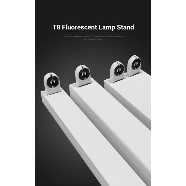 Aluminum Shell T8 LED Bracket for High Luminous Efficacy and 80 Color Rendering Index