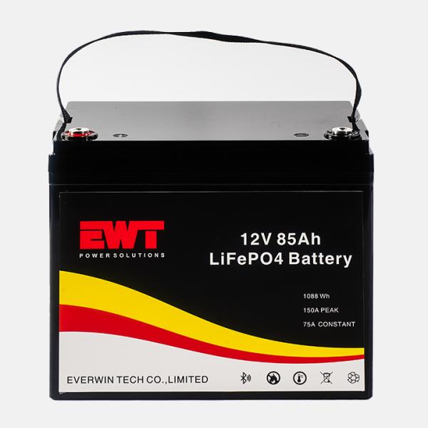 Batterie rechargeable au lithium fer phosphate 12,8V 85Ah LiFePO4 Batterie au lithium ions LFP