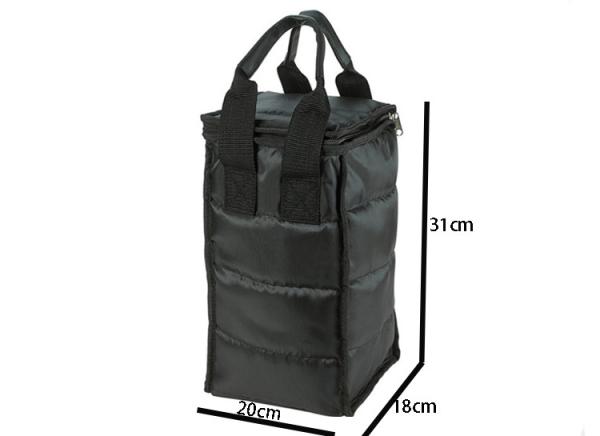 Factory supply Ice insulated nylon wine bottle cooler bag for four wines