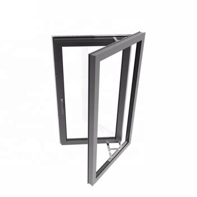 Modern Swing Open Casement Windows with Black Vinyl Exterior and Built-in Ventilation