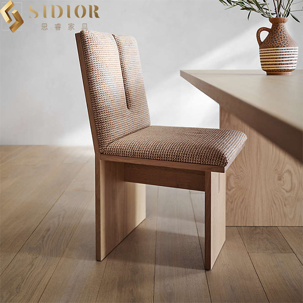 ODM Modern Solid Wood Dining Room Chairs High Back 91cm Height