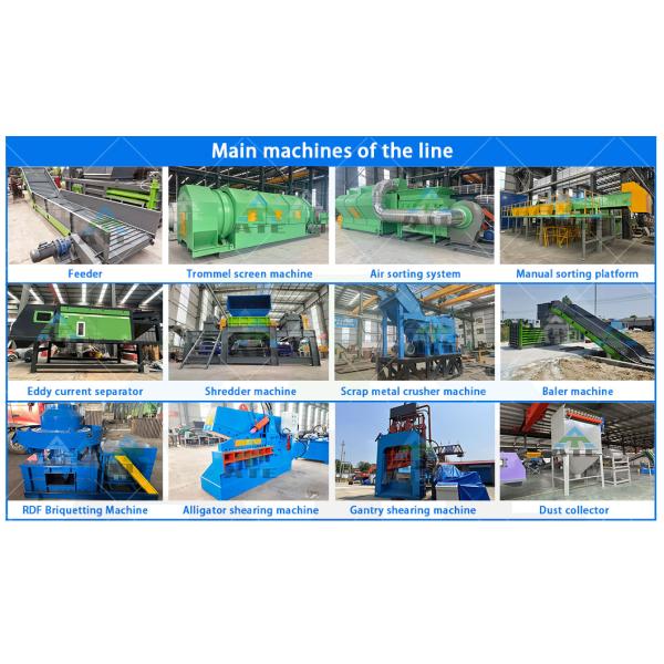 Car Bumper Metal Scrap Shredder Tyre Dual Shaft Shredder Machine