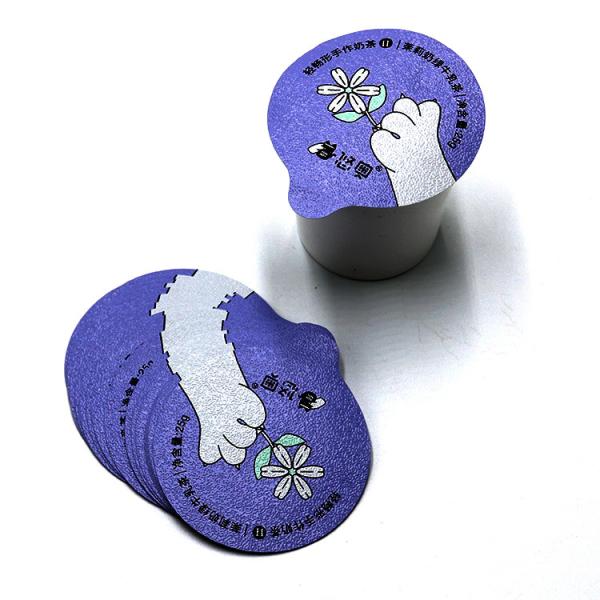 ODM Yogurt Die Cut Lid Peelable 22mm Alu Foil Lid