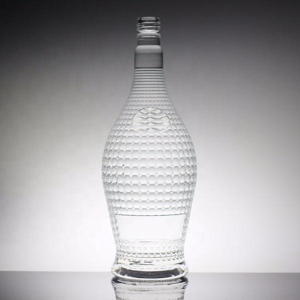 Garrafa de vidro de vodka 1 litro 1,75 litro 500 ml 700 ml 750 ml garrafa de champanhe