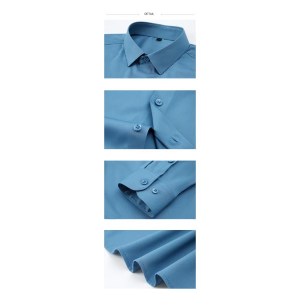 Мужская черная 100% хлопчатобумажная рубашка без железа с защитной наклейкой