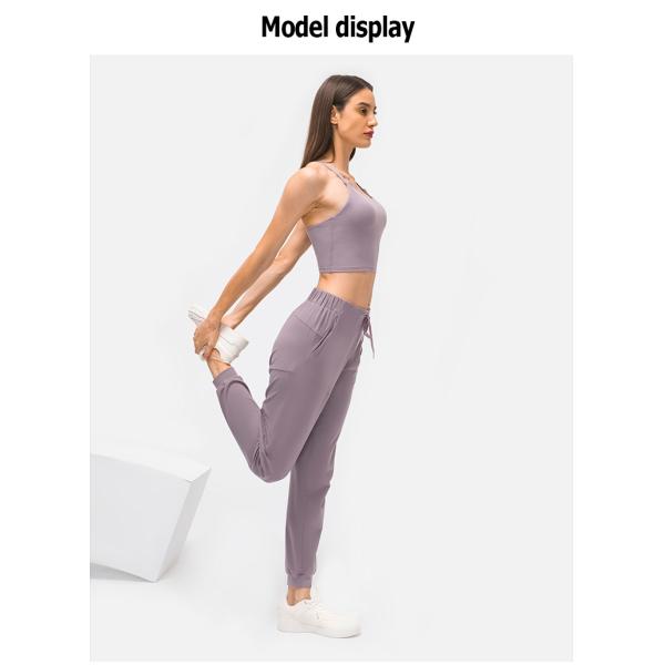 Womens Stretch Workout Pocket Yoga Pants Straight Beam Foot