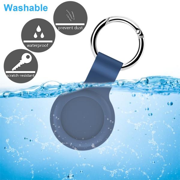 Anti Scratch Non Slip Silicone AirTag Cover With Keychain