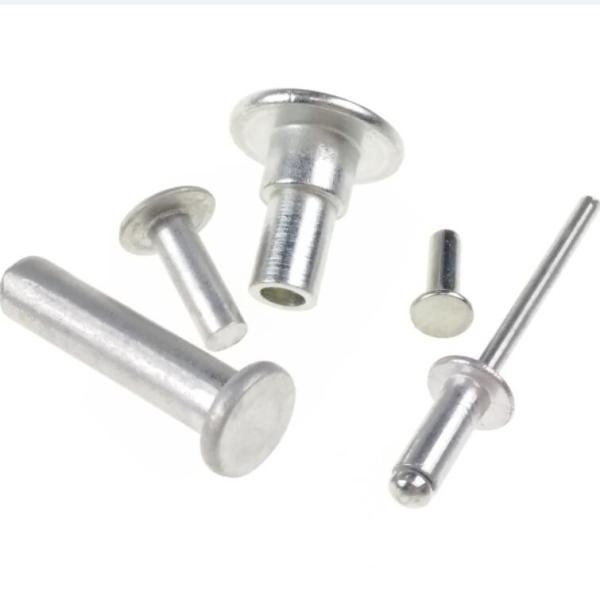Flat Truss Head Custom Fasteners Solid Aluminum Rivets For Metal Sheet