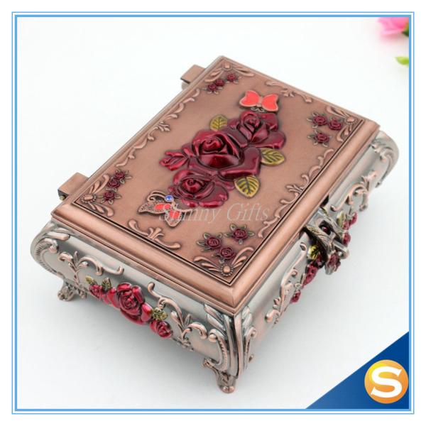 Pierced Earring Jewelry Box Silver Plated Jewelry Box Vintage Jewelry Box