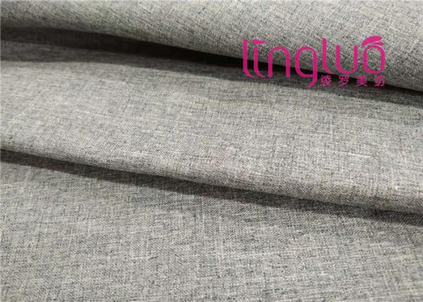 Solid Color Shoes Fabric 100% Polyester Yarn Dye Linen Imitation Type