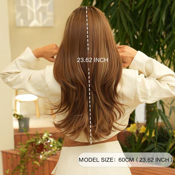 Fashion Long Body Wave Highlighted Hair Blonde Synthetic Wigs For Women