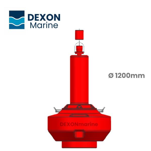 Red Lateral Floating Beacon Marine Buoys 1200mm Diameter Water Navigation Buoys