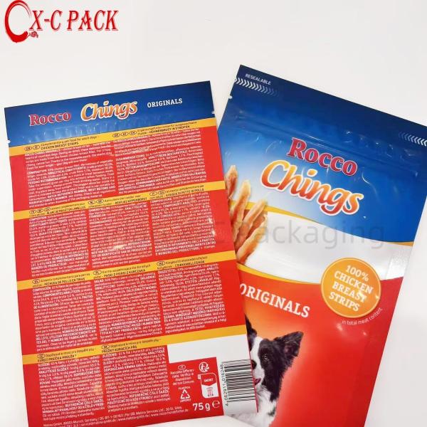 Plastic Bag Packaging Zipper 3 Side Seal Pouch Small Clear Sachet Mylar Bags Packaging Pet Dog Food Bag