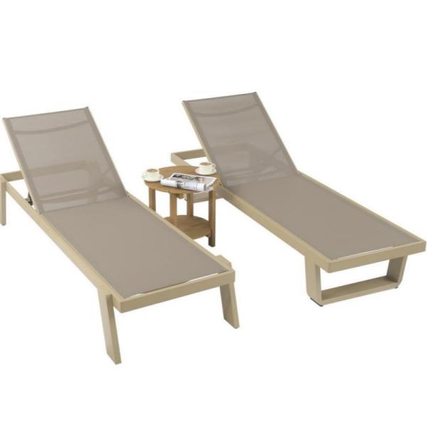 Outdoor Poolside Courtyard Aluminum Chaise Lounge for Patio and Sun Loungers