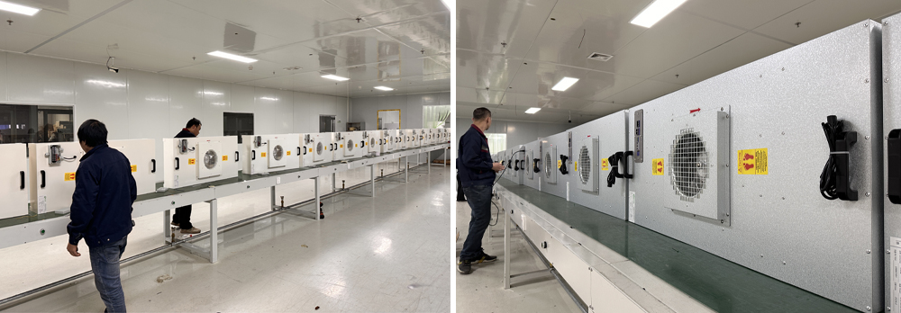 AC установленный потолком Hepa чистой комнаты вентилятора фильтра блоков 220 v /50 Hz для чистой комнаты