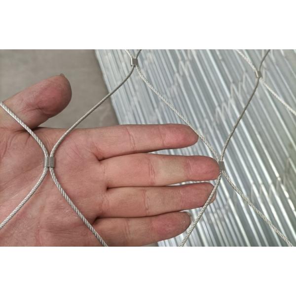Light Weight 1.5mm Balustrade Wire Mesh 316SS Wire Rope Netting