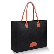 Grocery Bags Reusable Eco Shopping Bags Large Made By Felt Fabric Produce Bags Stylish Travel Tote Bag Gray