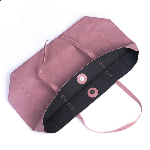 Reusable Women PU Leather Tote Bag 	 L39 x W16 x H30 cm