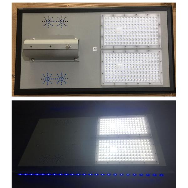 ИП65 все в одном солнечном уличном свете с голубой прокладкой, умным управлением приложения мобильного телефона