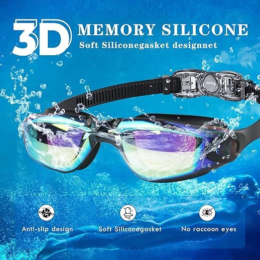 PC Electroplated Swimming Goggles Adult Swimming Glasses Men Luxury Brand