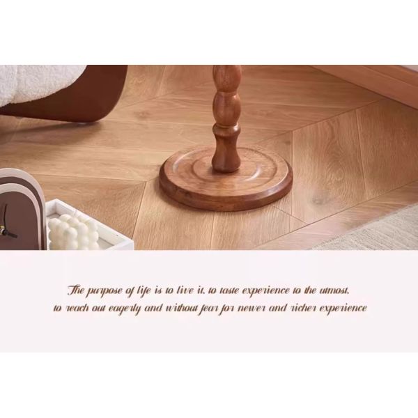 Solid Wood Living Room Table Coffee Table Small Space Mobile Creative Stand Flower Rack Sofa Side Table for Home Coffee Shop