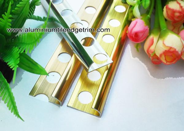 Colored Metal Quarter Round Tile Trim For Wall Corner / Ceramic Tile Edge Trim