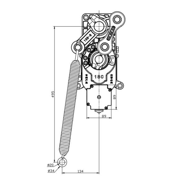 DC24V Barrier Gate Motor 120W High Power for Road Gates