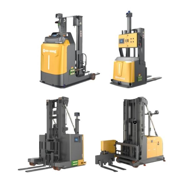 Forklift Mobile Robot Reach Counterbalanced Side-Reach Pallet Handling Omni-Directional 3 Way Forklift FMR AGV Supplier