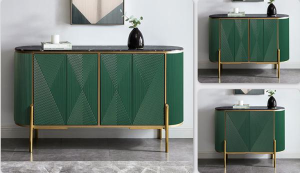 OEM ODM High Hotel Room Cabinet ISO14001 Appproved Gold Metal Frame