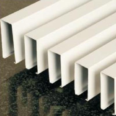 U Shaped Premium Aluminum Strip Ceiling Systems U Baffle Aluminum Panel Ceiling