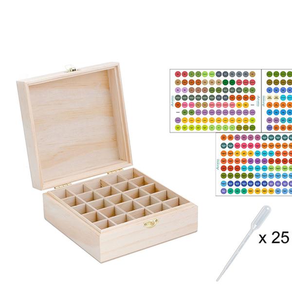Customizable Multi-tray Large Essential Oils Storage Wooden Package Box with Dividers