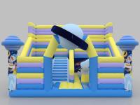 Castillo inflable de PVC Océano azul Casa de rebote de 16 años Casa de rebote deslizante